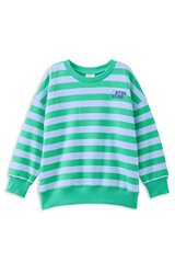 Milky Athl Stripe Fleece Sweat-tops-Bambini