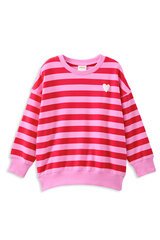 Milky Cherry Stripe Sweat-tops-Bambini