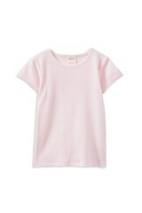 Milky Pink Stripe Rib Tee-tops-Bambini