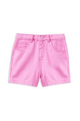 Milky Pink Twill Short-pants-and-shorts-Bambini