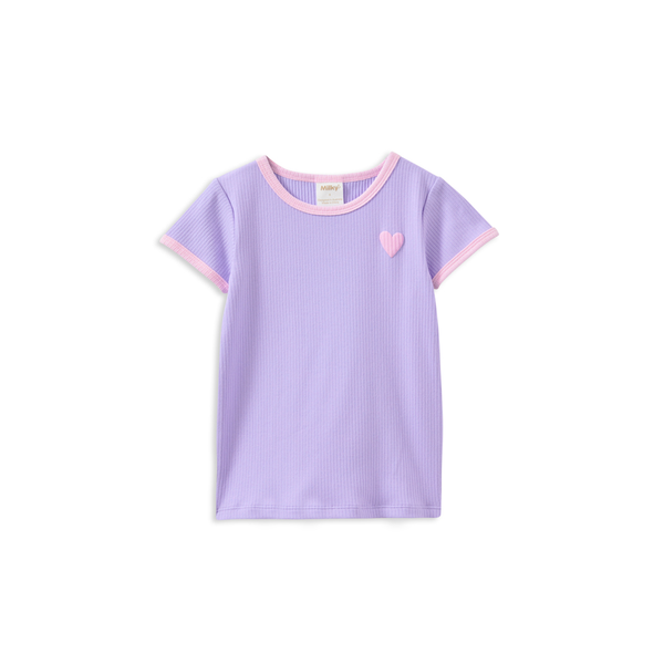 Milky Lavender Rib Tee