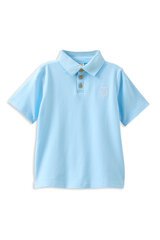 Milky Blue Lion Polo Shirt-tops-Bambini
