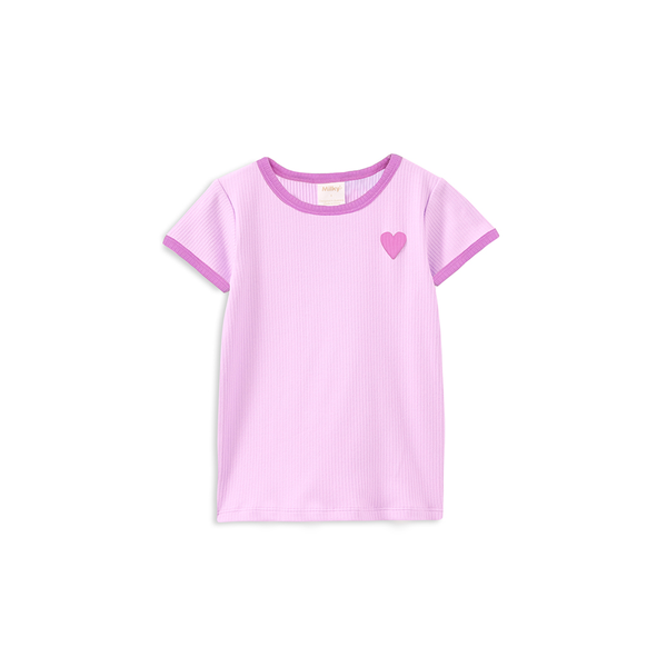 Milky Pink Rib Tee