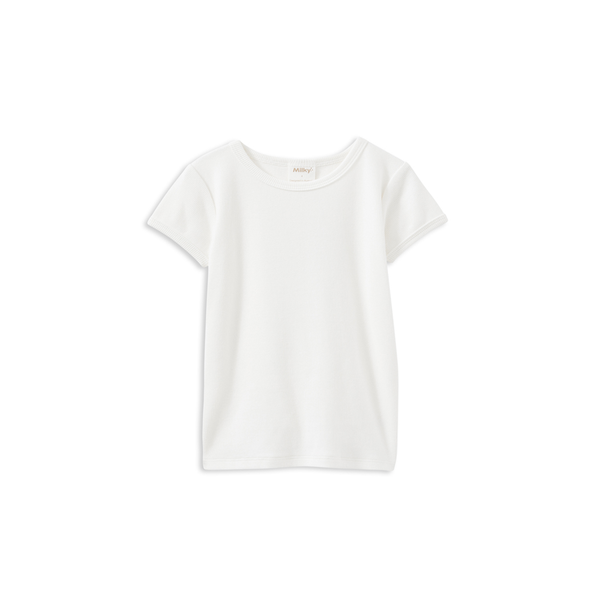 Milky White Rib Tee