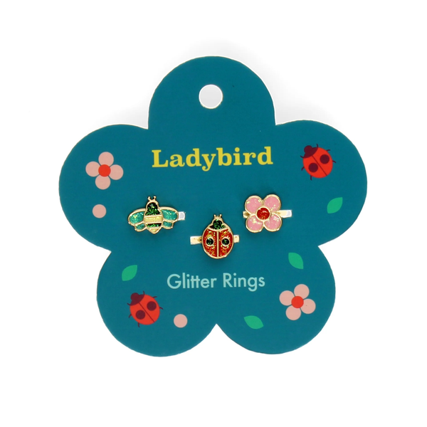 Rex London Glitter Rings (Set Of 3)