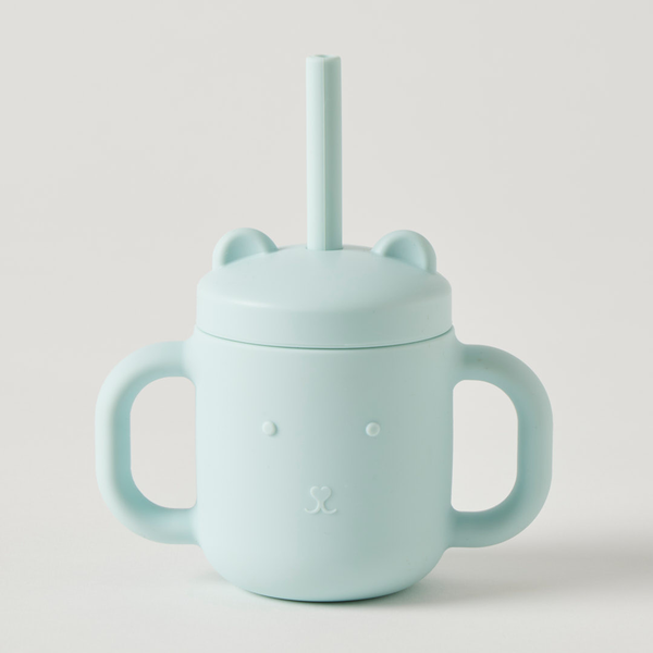 Jiggle & Giggle Riley Silicone Sippy Cup with Straw