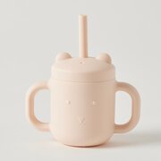 Jiggle & Giggle Riley Silicone Sippy Cup with Straw-eatware-Bambini