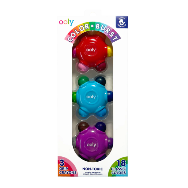 Ooly Colour Burst Grip Crayons