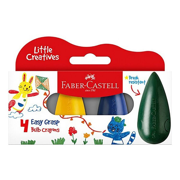 Faber-Castell Grip Bulb Crayons 4 pack