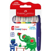 Faber-Castell Jumbo Creamy Crayons 6 pack-toys-Bambini