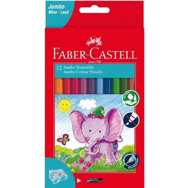 Faber-Castell Jumbo Colouring Pencils 12 pack