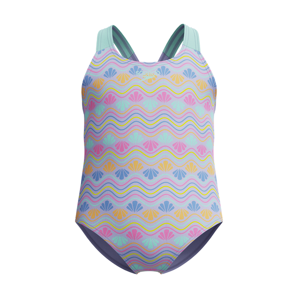 Speedo Girls Print Racerback Swimsuit