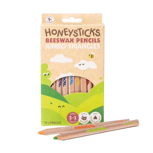 Honeysticks Beeswax Pencils Jumbo Triangles