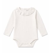 Aster & Oak Coconut Ruffle Onesie-bodysuits-and-rompers-Bambini