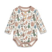Aster & Oak Noah Woodland Henley Onesie-bodysuits-and-rompers-Bambini