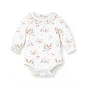 Aster & Oak Whimsy Woods Ruffle Onesie-bodysuits-and-rompers-Bambini