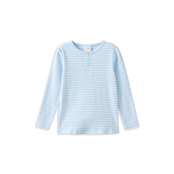 Milky Mist Stripe Henley