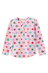 Milky Honeycomb Bloom Henley-tops-Bambini