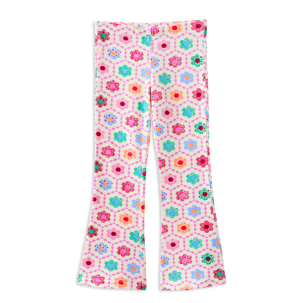 Milky Honeycomb Bloom Flared Legging
