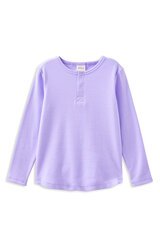 Milky Lavender Henley-tops-Bambini