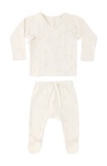 Quincy Mae Wrap Top + Footed Pant Set-tops-Bambini
