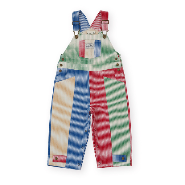 Goldie + Ace Patchwork Stripe Blake Overall