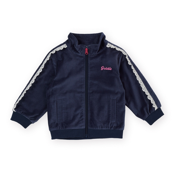 Goldie + Ace Velour Broderie Sweat Jacket