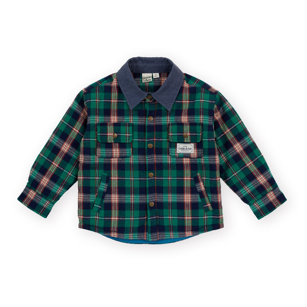 Goldie + Ace Check Padded Shacket