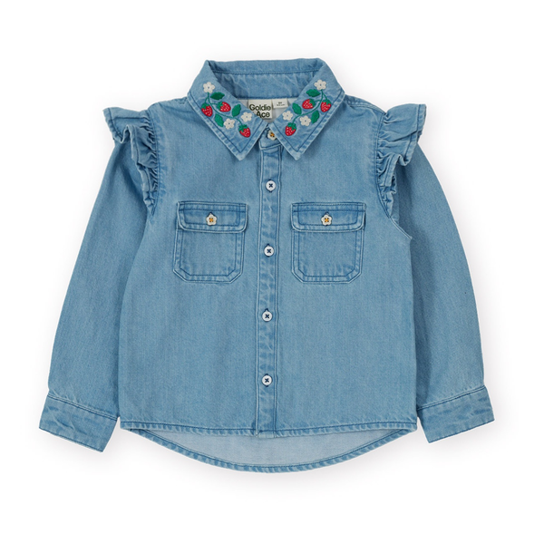 Goldie + Ace Wild Strawberry Chambray Shirt