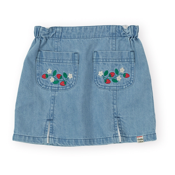 Goldie + Ace Wild Strawberry Chambray Skirt