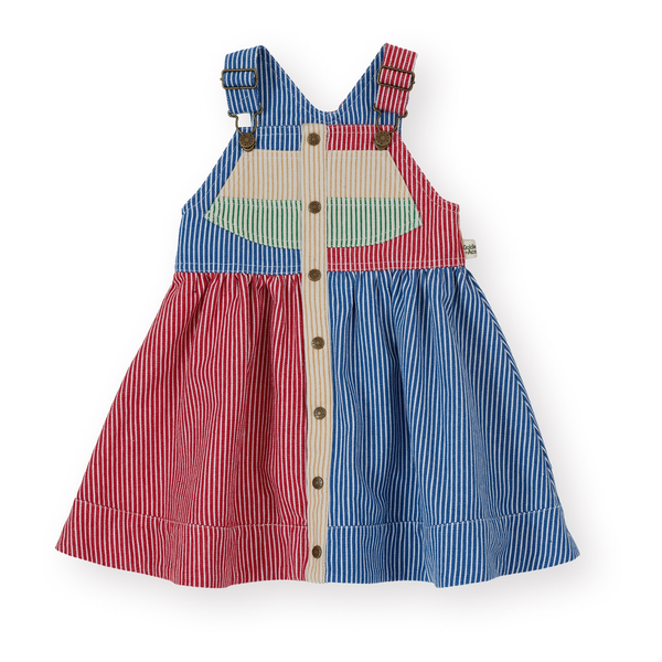 Goldie + Ace Patchwork Stripe Heidi Pinafore Dress