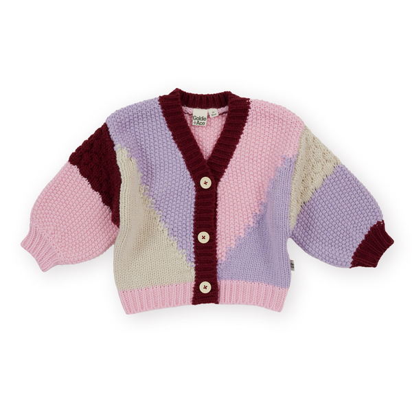 Goldie + Ace Colour Block Knit Cardigan