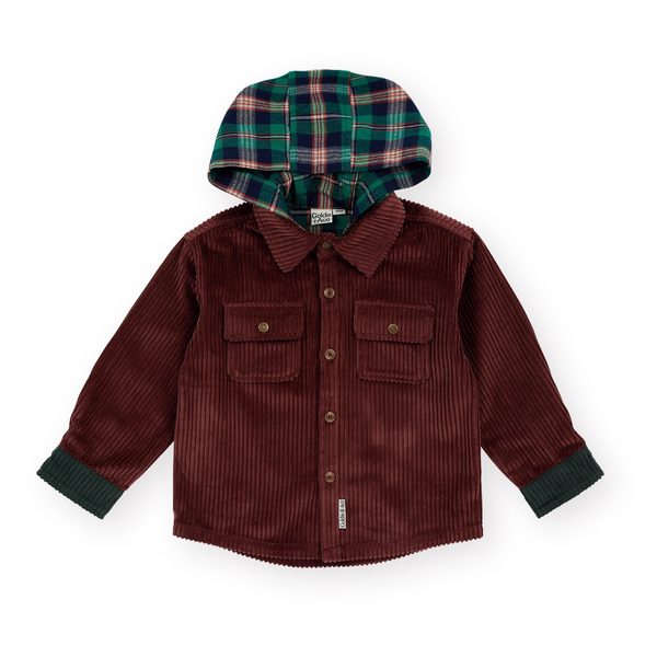 Goldie + Ace Corduroy Hooded Shirt