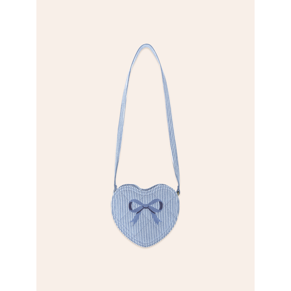 Huxbaby Stripe Denim Bow Heart Handbag