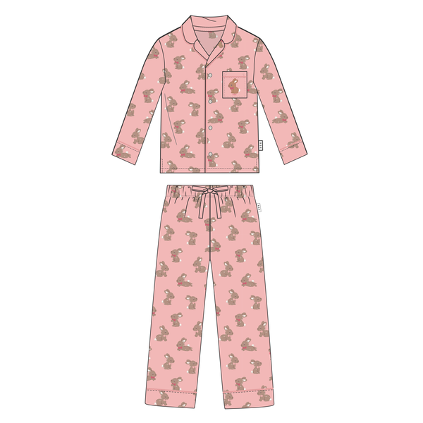 Huxbaby Womens Dusty Pink Bunny PJ Set