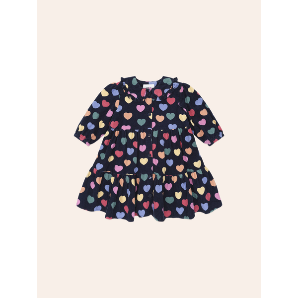 Huxbaby Multi Hearts Cord Dress