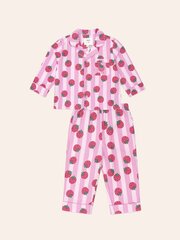 Huxbaby Strawberry Fields Forever Stripe Flannel PJ Set-sleepwear-Bambini