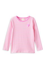 Milky Tickled Pink Stripe Tee-tops-Bambini