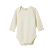 Nature Baby Merino LS Pointelle Bodysuit-bodysuits-and-rompers-Bambini