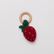 Over The Dandelions Crochet Strawberry Rattle-toys-Bambini