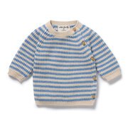 Wilson & Frenchy Organic Knitted Stripe Kimono Cardigan-tops-Bambini