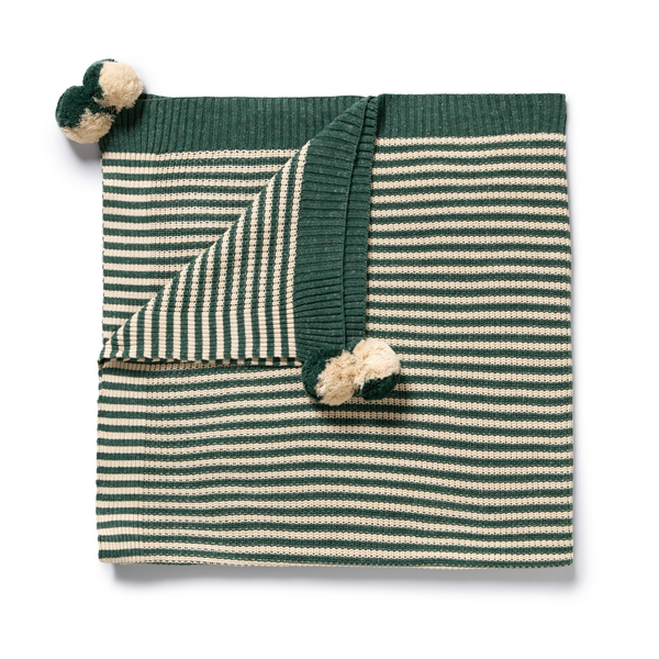 Wilson & Frenchy Organic Knitted Stripe Blanket