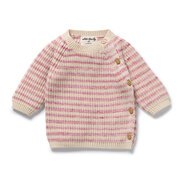 Wilson & Frenchy Organic Knitted Stripe Kimono Cardigan-tops-Bambini
