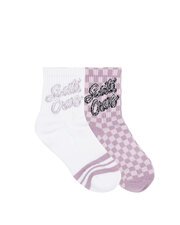 Santa Cruz Ribbon Script Checkboard Mid Sock 2 Pack-underwear-and-socks-Bambini