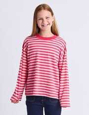 Eve Girl Brooklyn Stripe LS Tee-tops-Bambini
