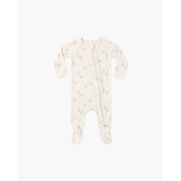 Quincy Mae Bamboo Zip Footie