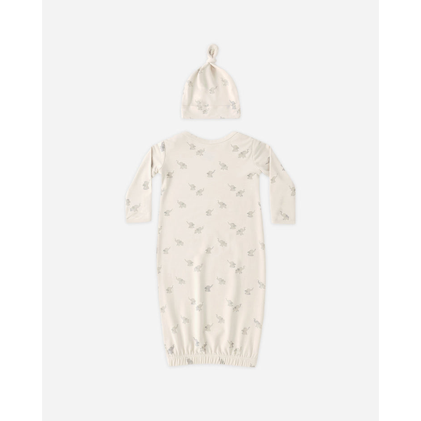 Quincy Mae Bamboo Baby Gown and Hat Set