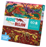 Croc Creek 60 pc Above & Below Puzzle - Dinosaur World-toys-Bambini