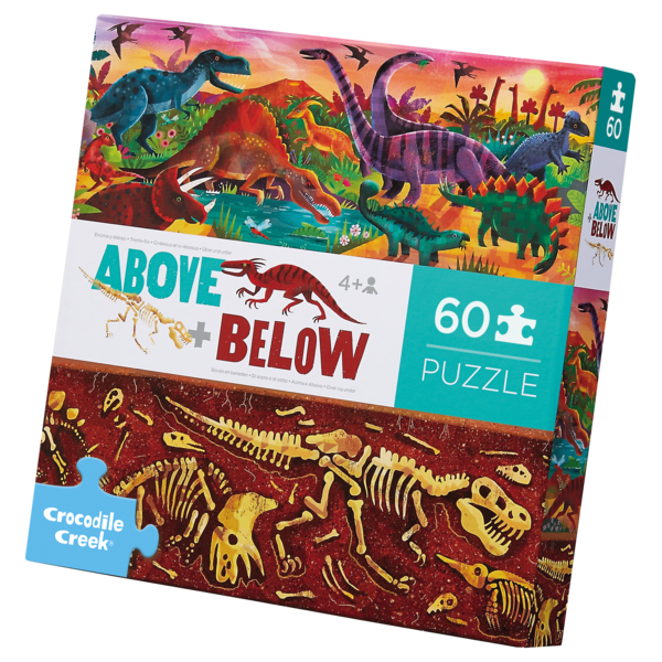 Croc Creek 60 pc Above & Below Puzzle - Dinosaur World