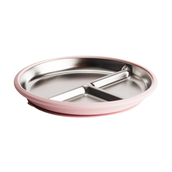 Nestling Stainless Divided Suction Plate 20cm